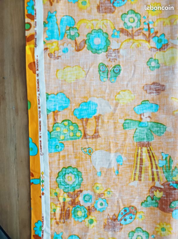 Coupon Tissu Romanex De Boussac Haut De Gamme - Motif Floral Multicolore Pour Ameublement