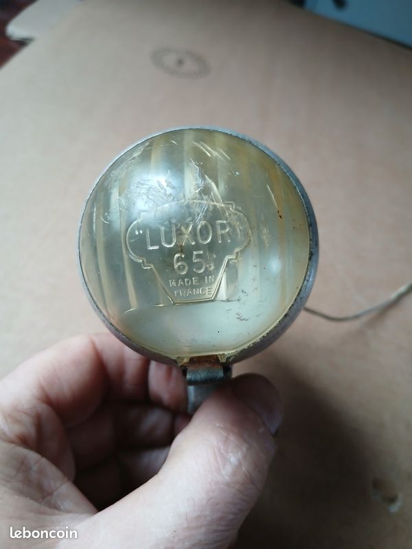 Feu lampe avant LUXOR 65 martelé aluminium France vélo lamp front