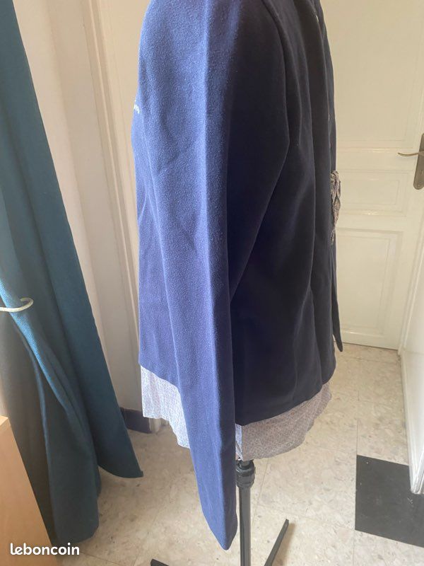 Sweat-shirt léger bleu marine avec fantaisie taille 40 (image 4)