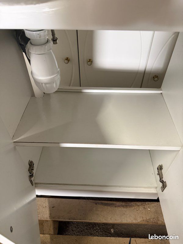 Meuble de salle de bain complet avec vasque, miroir et éclairage (image 2)