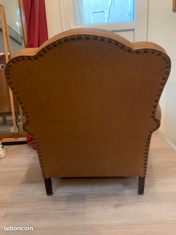 Fauteuil club en sky marron (image 5)
