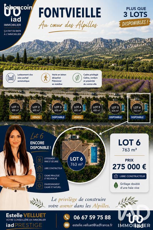 Terrain 763 m² · à Fontvieille · 763 m² · 275 000 €