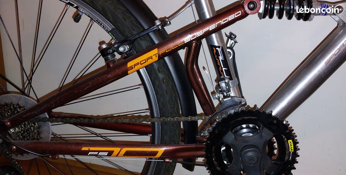 Vélo VTT VTC, tout suspendu, aluminium, 7 vitesses, garde-boue + Antivol neuf (image 8)
