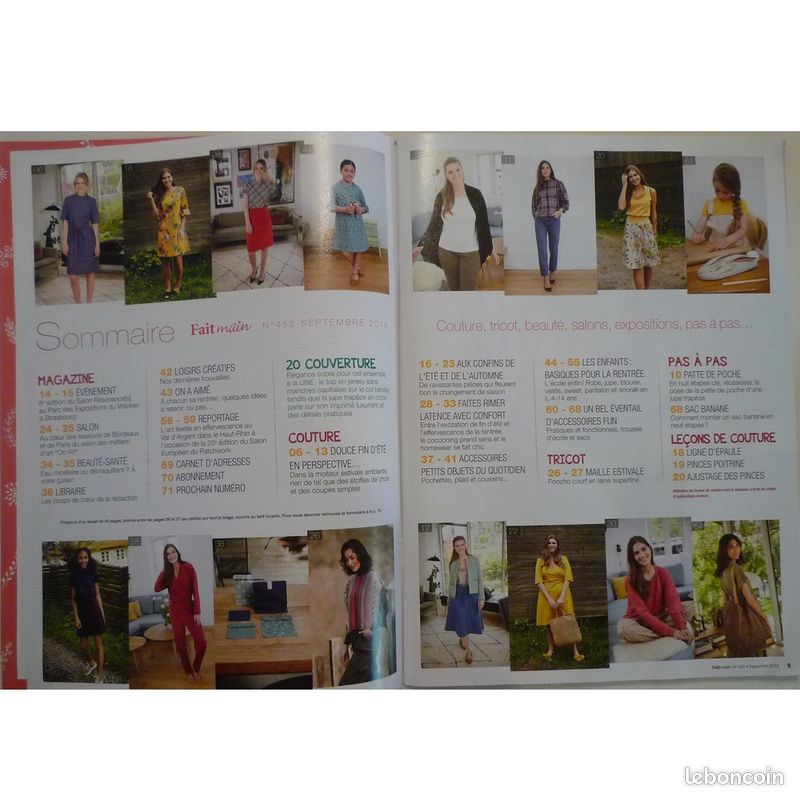 Magazine couture FAIT MAIN Septembre 2019 Loisirs créatifs