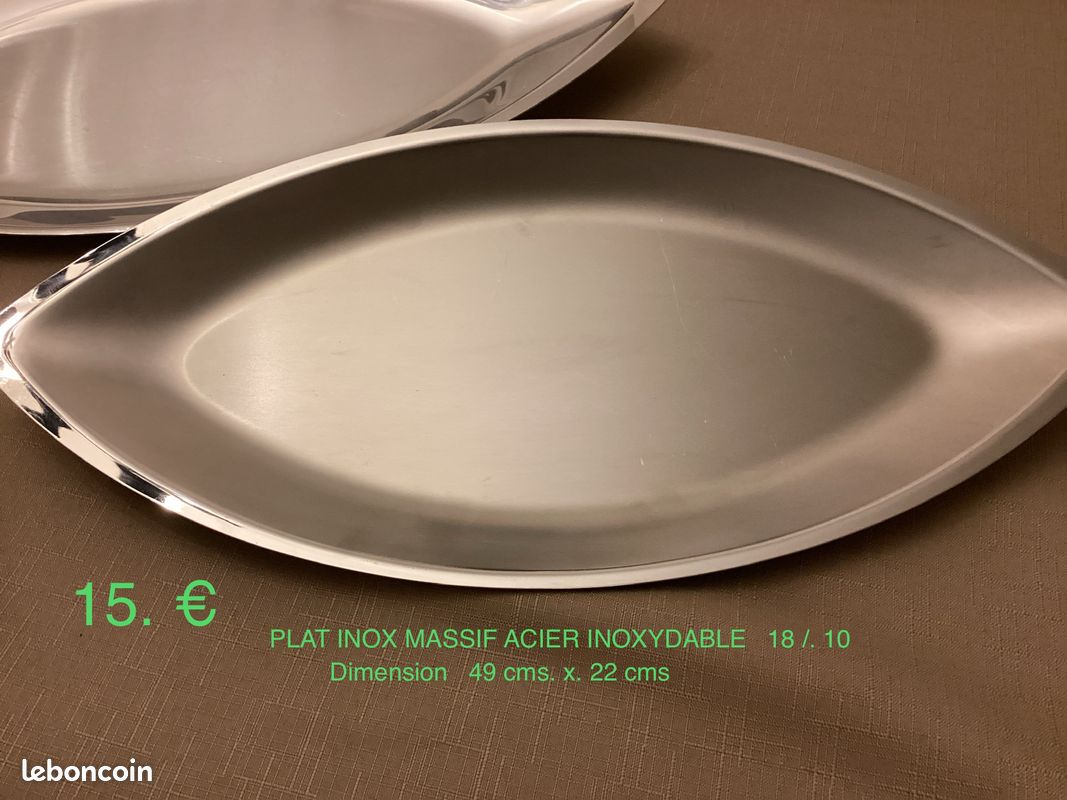 Plat de service en inox d'occasion - Annonces vaisselle leboncoin