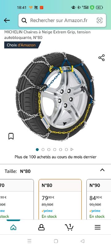 Chaînes neige MICHELIN Extrem GRIP AUTO N°80 MICHELIN - Chaines neige