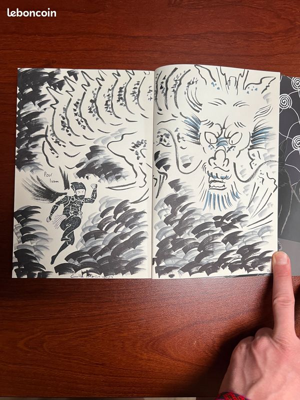 BD Le Voleur d'estampes - C. Moulin-Dupré / Dédicacé avec dessin double page original (image 1)