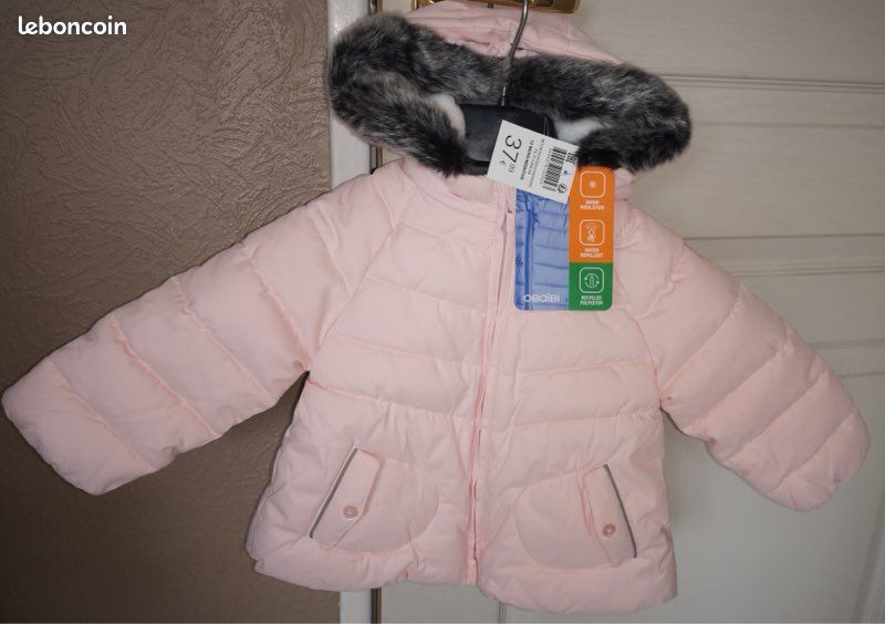 Manteau à capuche - Rose - obaidi 12 mois (image 1)