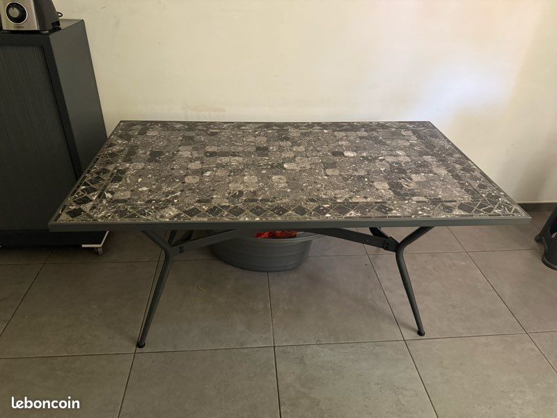 Table d’extérieur, table jardin pierre véritable (image 5)