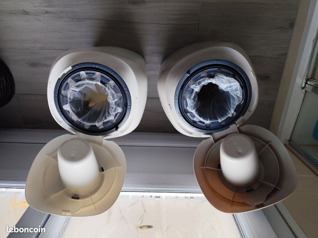 Lot de 2 poubelles à couches tommy tipee sangenic tec + recharge sac (image 3)