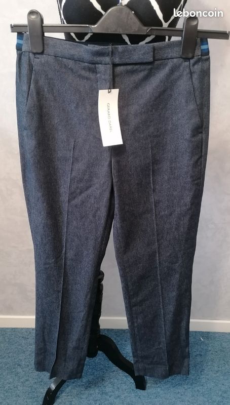 Pantalon droit dos élastiqué -Cora Noir Gerard darel - Femme