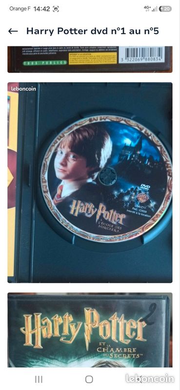 Lot Intégrale Harry Potter DVD — Films 1 à 5 (Très bon état) (image 4)