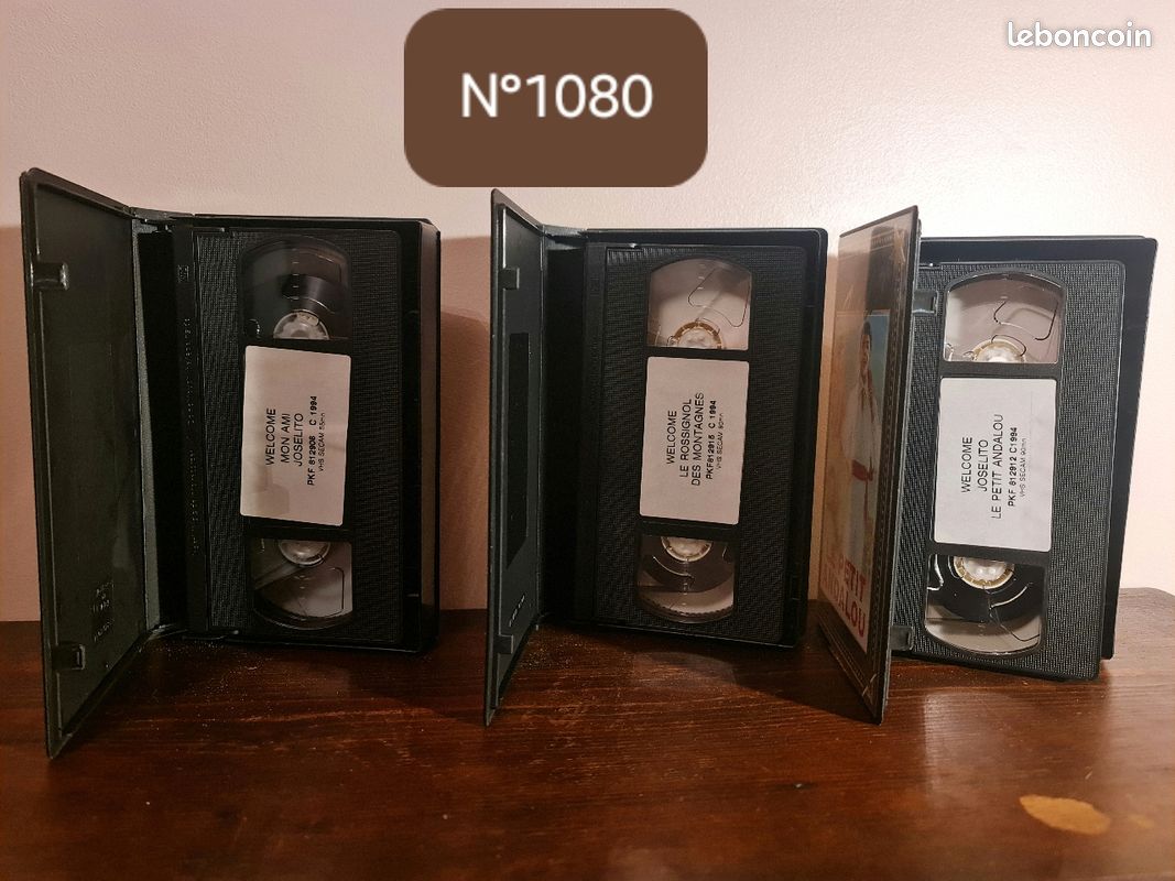 N°1080 lot de 7 K7 VHS Vidéos 