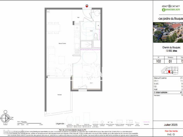 Appartement 2 pièces 41 m² · à Istres · 41 m² · 779 €/mois