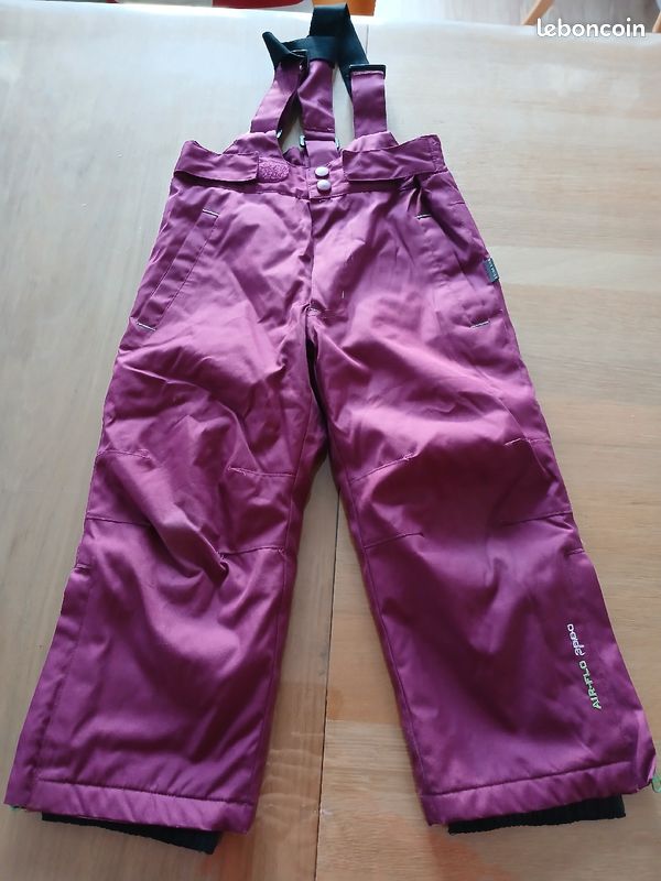 Pantalon de neige taille ans rose Sport Plein air