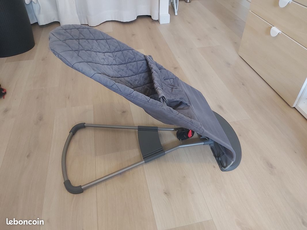 Transat BabyBjörn avec 2 housses bleu et gris (image 4)