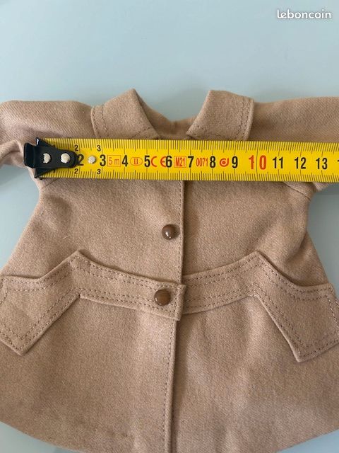 Lot Vêtements Anciens Pour Poupée Bleuette 27 Cm : Manteau Et Chapeau D'époque