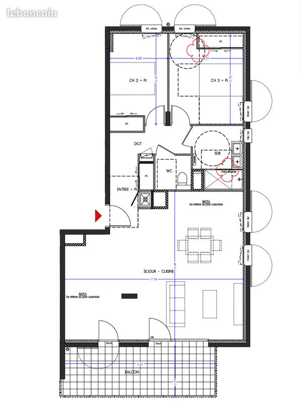 Appartement 3 pièces 82 m² · à Thônes · 82 m² · 2 200 €/mois