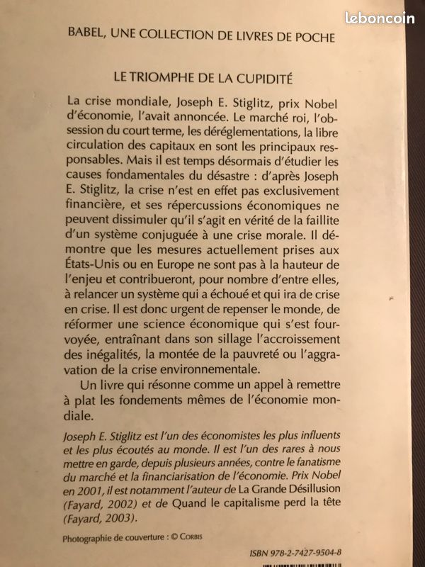 Le triomphe de la cupidité de joseph stiglitz (image 2)