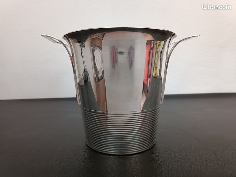 Seau à Champagne Pol Roger – Métal Argenté Argit Paris – Art Déco 1930 – Occasion