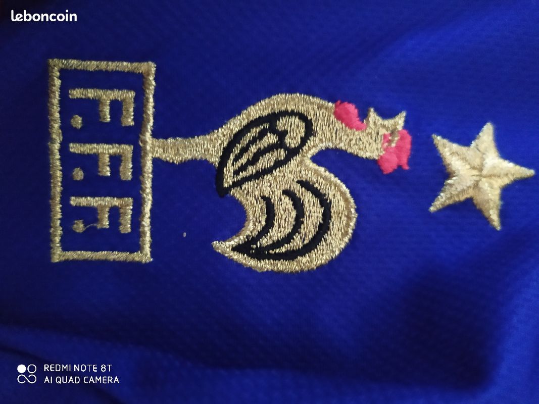 Maillot bleu équipe de France 98 avec étoile (image 4)
