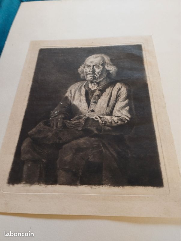 A venir chercher je ne livre pas gravure jean jacques de boissieu le vieux paysan gitard (image 4)