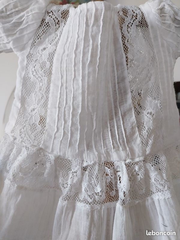 Robe et bonnet vêtements petite poupée style ancien - Jeux & Jouets