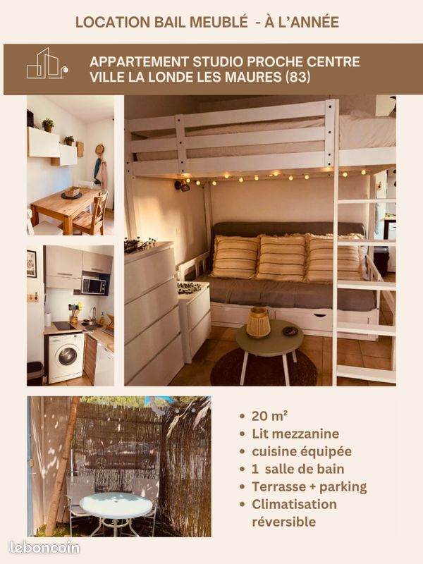 Appartement 1 pièce 20 m² · à La Londe-les-Maures · 20 m² · 630 €/mois