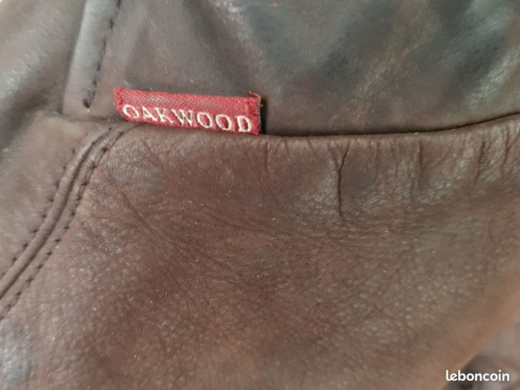 Veste cuir marron Oakwood (image 3)