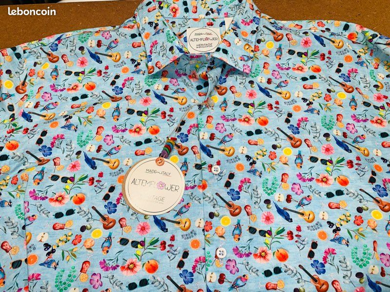 Veste Multicolore SHIRT PASSION Taille M - Fabriqué En Italie, Occasion Très Bon état