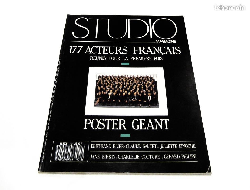 STUDIO MAGAZINE N°12 SPECIAL ACTEURS FRANCAIS Bertrand Blier Claude Sautet  Binoche Jane Birkin 1988 CINEMA MAG ciné 12 revue ciné mag VINTAGE film  année mars 88 césar ancien années 80 collector - Livres