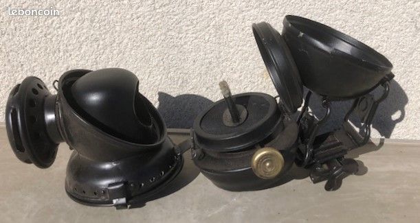 Rare Lampe Frontale De Vélo MELAS - Lampe à Carburant Des Années 30 - Fabriquée En Angleterre