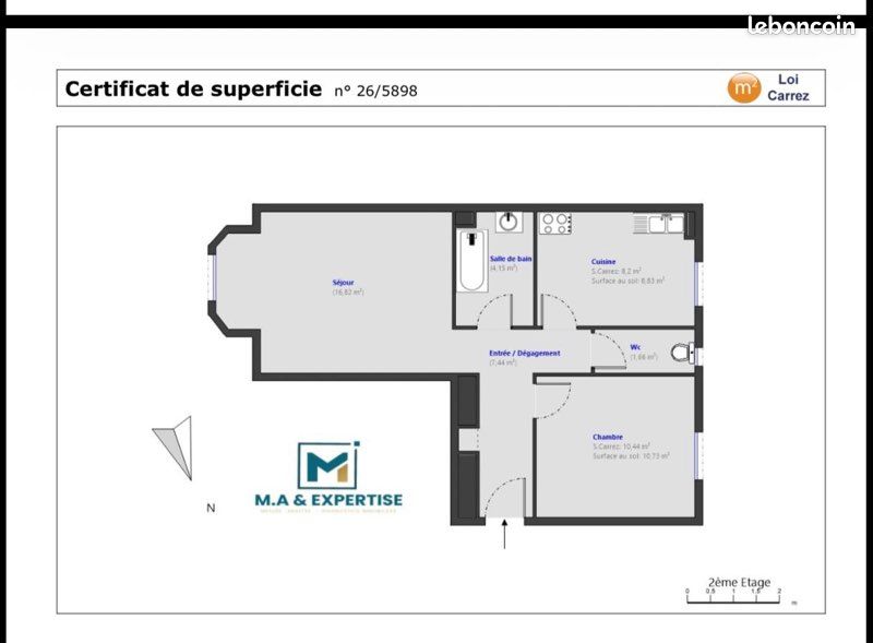 Appartement 2 pièces 49 m² · à Nice · 49 m² · 1 450 €/mois