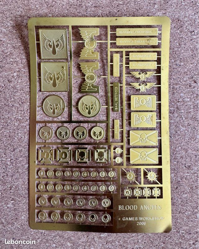 Warhammer 40k Blood Angels Brass Etch Symbols Forgeworld On