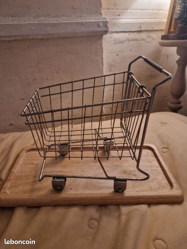 Caddie de course supermarché miniature et vintage (image 1)