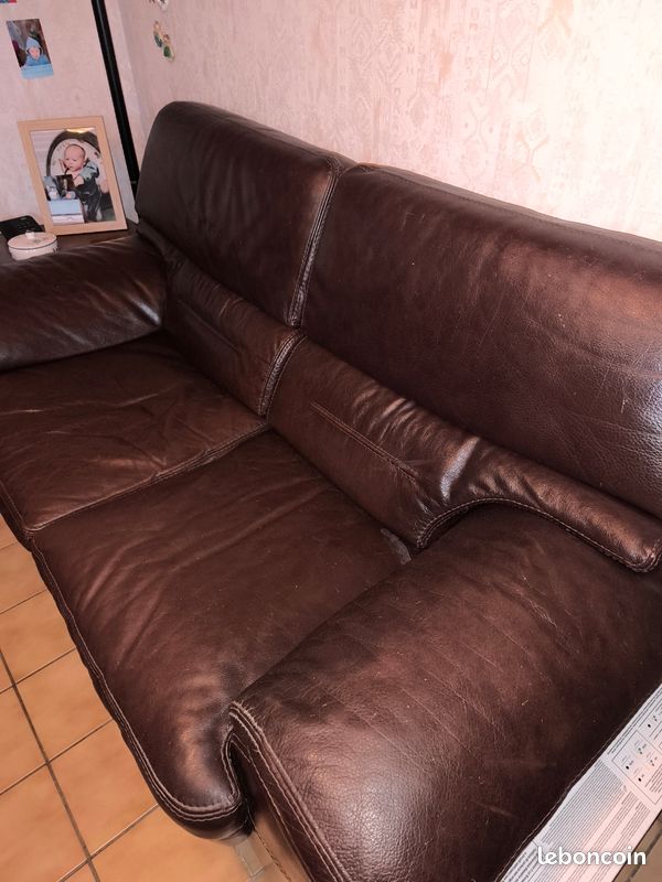 Salon cuir marron (image 2)