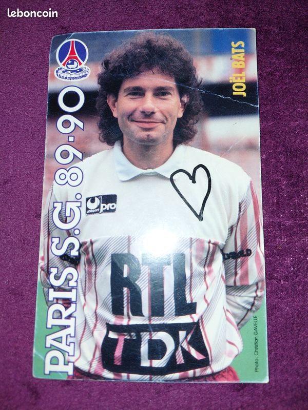 3 Vignette Panini PARIS SAINT GERMAIN Foot 90 Image à Coller Joël Bats