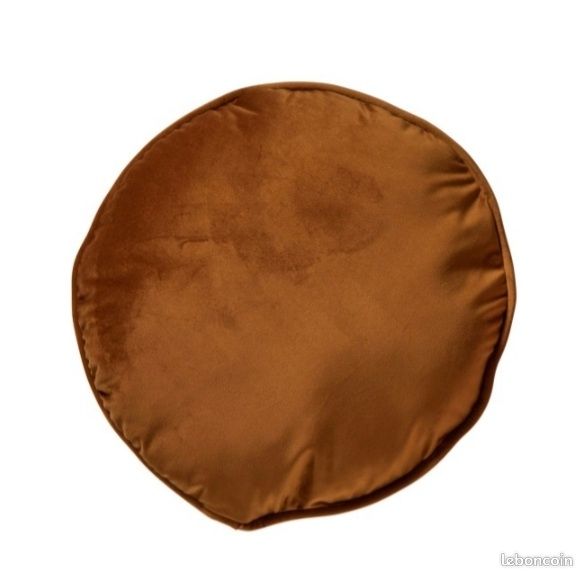 Lot de 3 coussins rond garnis en velours (image 1)