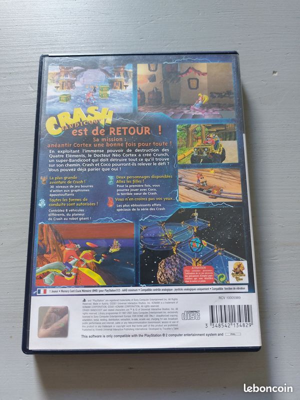 Crash Bandicoot : La Vengeance De Cortex – PS2 – Complet FR – Très Bon état