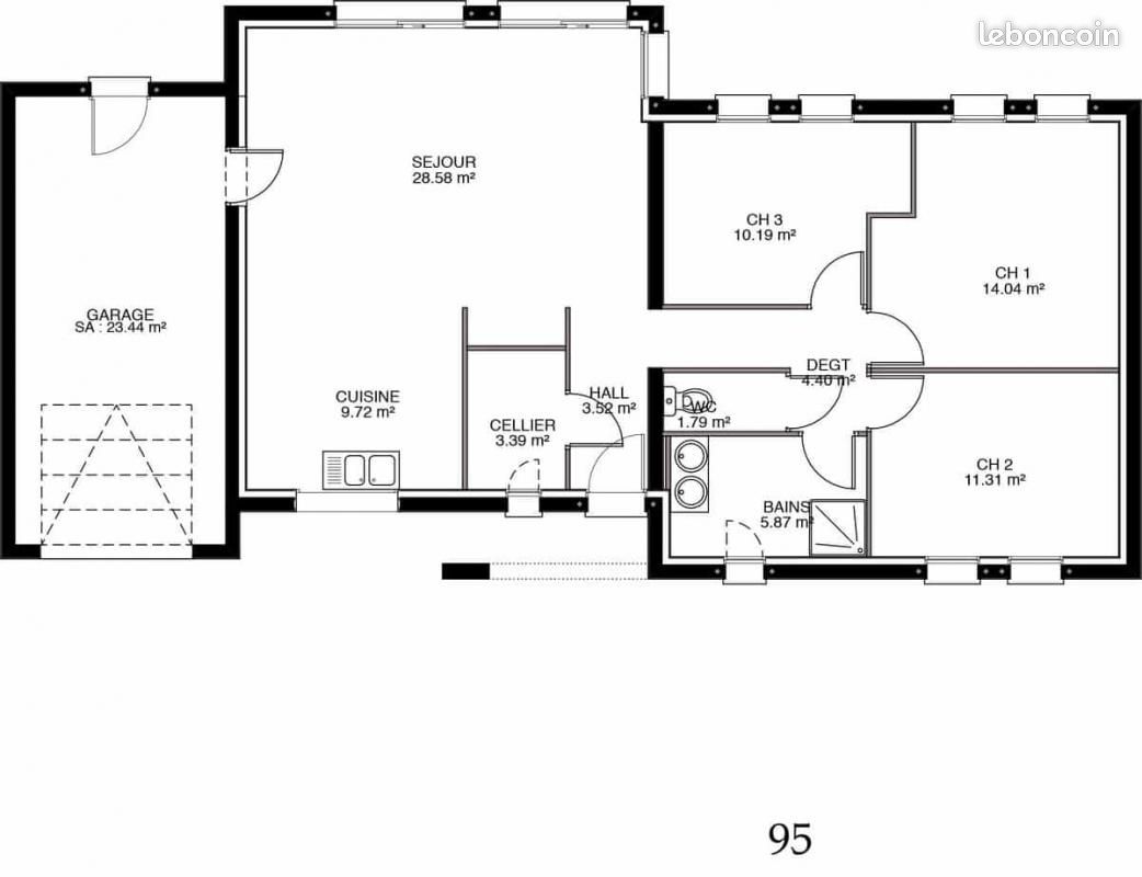 Maison 4 pièces 95 m² - Villedoux 17230 (image principale 5)