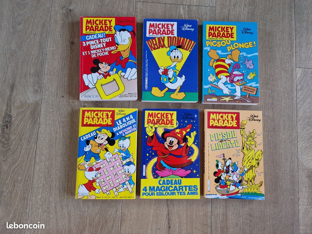 Lot complet 6 Mickey parade du N°76 au N°81 en très bon état (image 1)