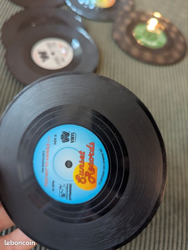 Dessous de verres vinyles disques (image 2)