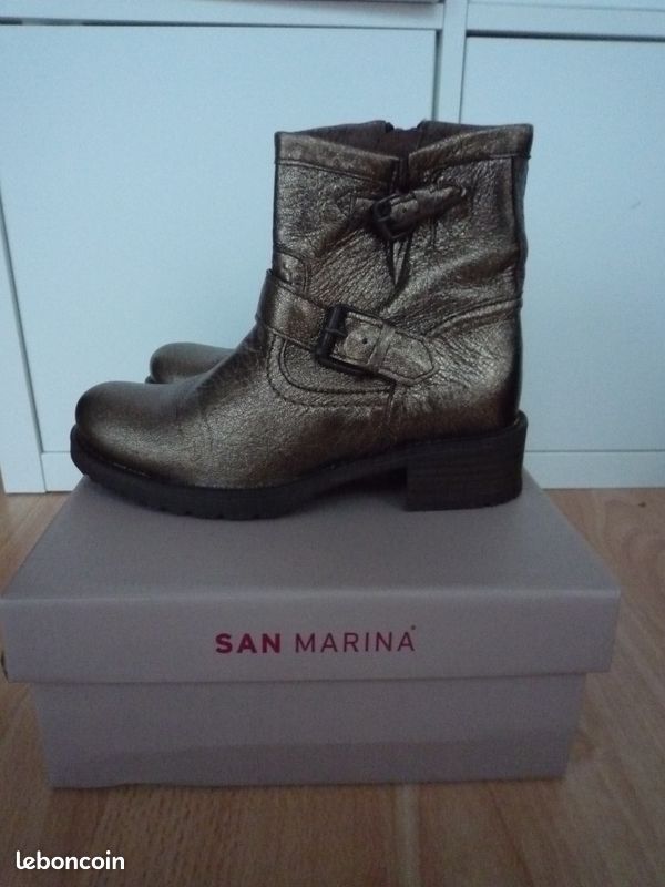 bottines bronze
