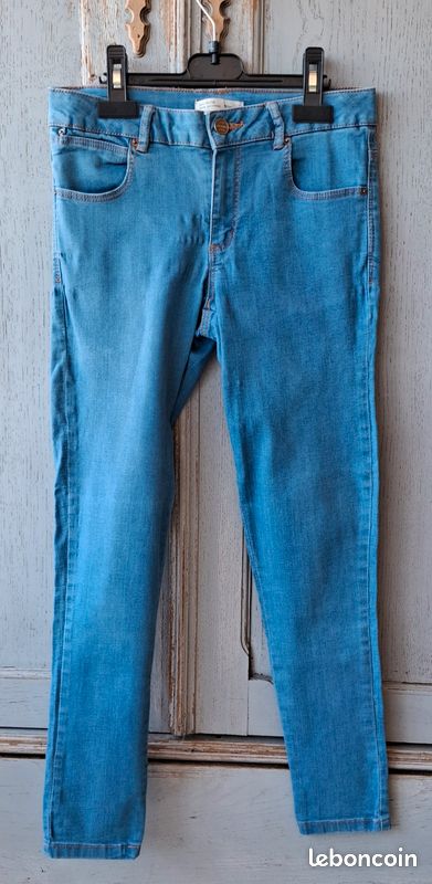 Jean skinny bleu ciel Zara taille 11-12 ans (image 1)