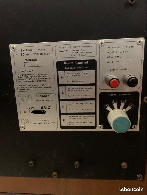 Enceintes 3A Andante master control 680 (image 3)