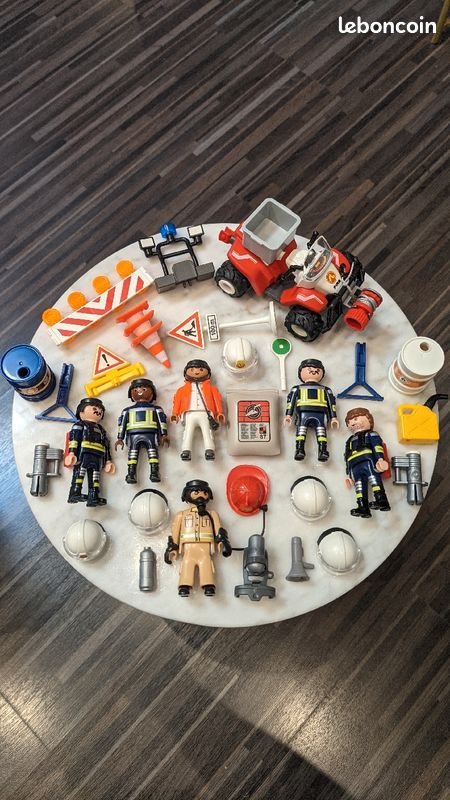 Playmobil lot de Pompiers avec voiture (image 2)