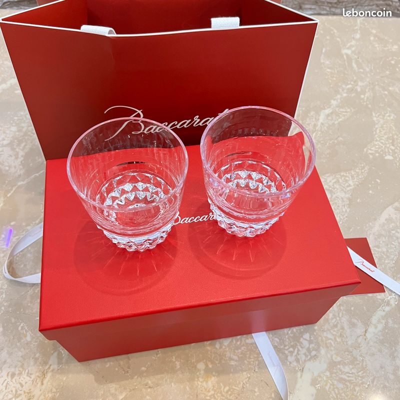 boite coffret Écrin vide intérieur mousse Pour 2 Verres Baccarat ou