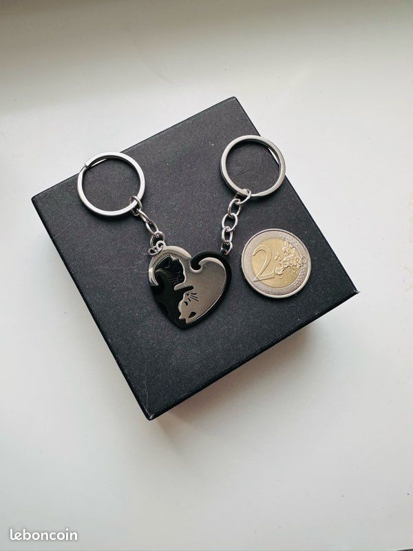 À Mon Homme - Porte-Clés 2 Prénoms Personnalisés Avec Date Cadeau Coffret Pour Couple La Saint-Valentin | – FR