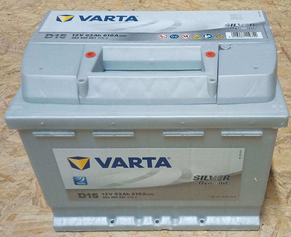 Varta Silver Dynamic D15 12V 63Ah 610A(EN) - Équipement auto