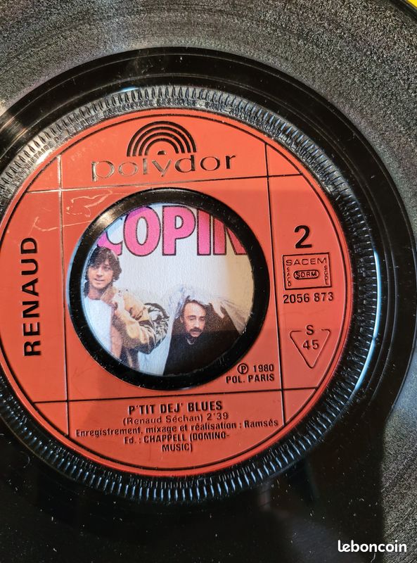 Vinyle 45 tours BO film Viens chez moi j'habite chez une copine de Renaud avec Michel Blanc (image 6)